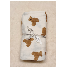 Coffret Cadeau Naissance Mixte en Coton Ourson