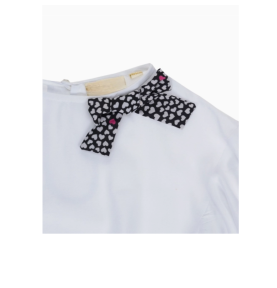 Blouse blanche en viscose pour fille