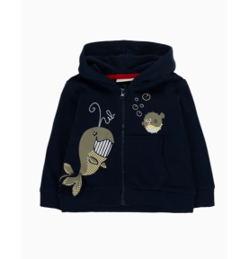 Gilet en coton bleu marine pour bébé garçon