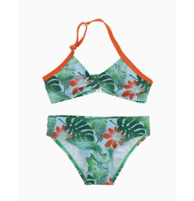 Bikini à imprimé tropical...
