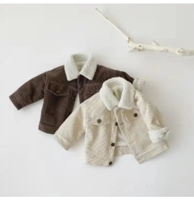 Veste Jayan en velours doublée en sherpa - Veste mi-saison pour enfant Look casual
