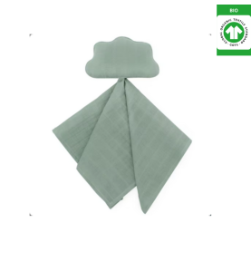 Coffret cadeau bébé en coton biologique certifié GOTS : Ensemble pyjama + doudou nuage