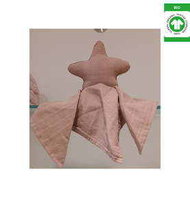 Coffret cadeau bébé en coton biologique certifié GOTS : Ensemble pyjama + doudou étoile