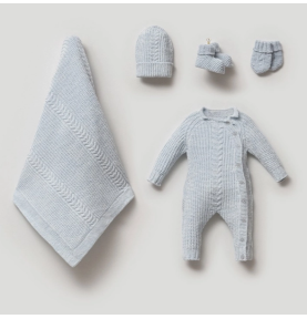 Ensemble de tricot élégant en coton biologique pour bébé garçon