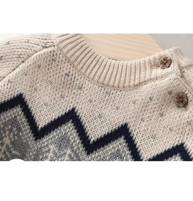 Pull de Noël beige