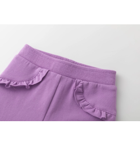 Pantalon en molleton lilas pour bébé fille