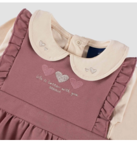 Ensemble robe + top à col claudine