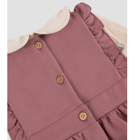 Ensemble robe + top à col claudine