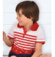 Polo rayé rouge garçon en...