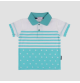 Polo rayé bleu garçon en coton