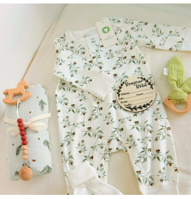 Coffret cadeau de naissance mixte en coton Biologique certifié GOTS