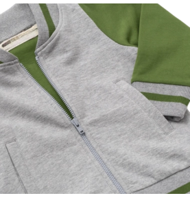 Blouson aviateur zippé en coton biologique Dinosaure