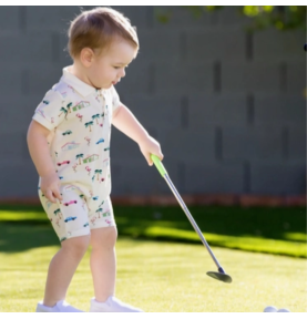 Barboteuse polo garçon en coton biologique