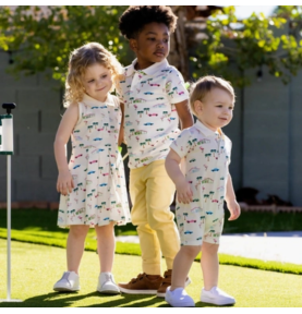 Barboteuse polo garçon en coton biologique