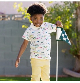 Polo garçon manches courtes en coton biologique