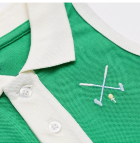 Robe plissée verte en coton biologique