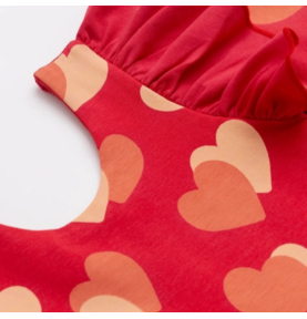 Robe à coeurs en coton biologique