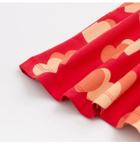 Robe à coeurs en coton biologique