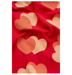 Robe à coeurs en coton biologique
