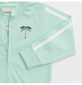 Sweat zippé molletonné en coton biologique