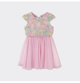 Robe d'exception 2 en 1 pour fille en mousseline