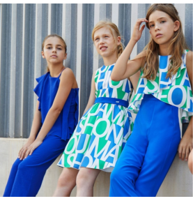 Robe imprimée unique bleu...