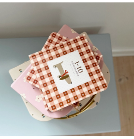 Livre pour enfants : apprendre à compter jusqu'à 10, certifié FSC, rose