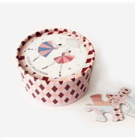 Puzzle ballerine, certifié FSC, rose